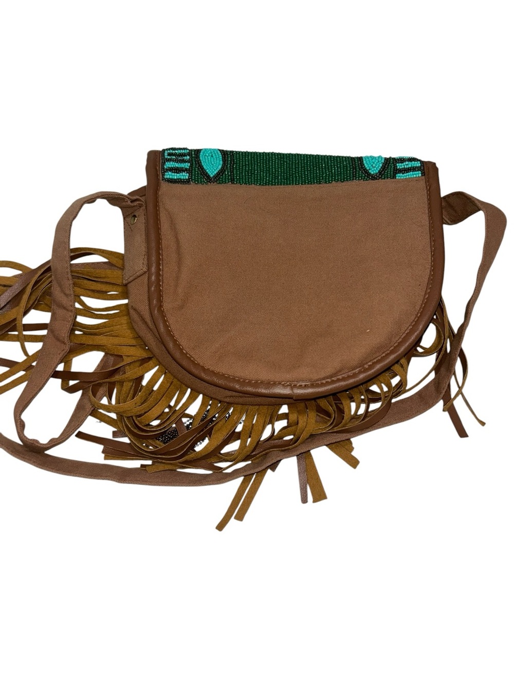 Fringe Bag Earthbound Trading Co Blue Suede - Picture 8 of 8
